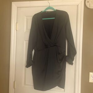Zara Satin wrap dress